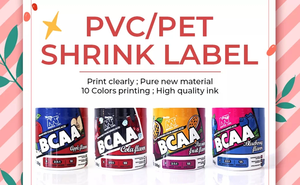 Custom Printing Waterproof PVC Pet Bottle Shrink Sleeves Film Label Sprinted